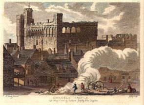 Swansea Castle in 1786