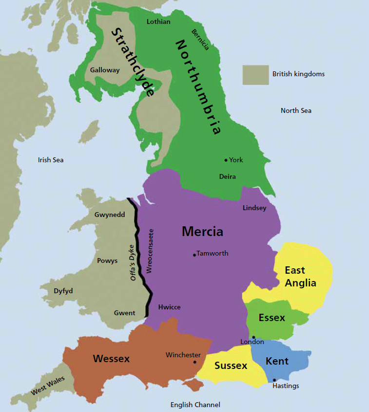 map of medieval england kingdoms