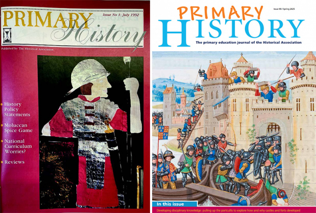 Covers of Primary History issues 1 and 99