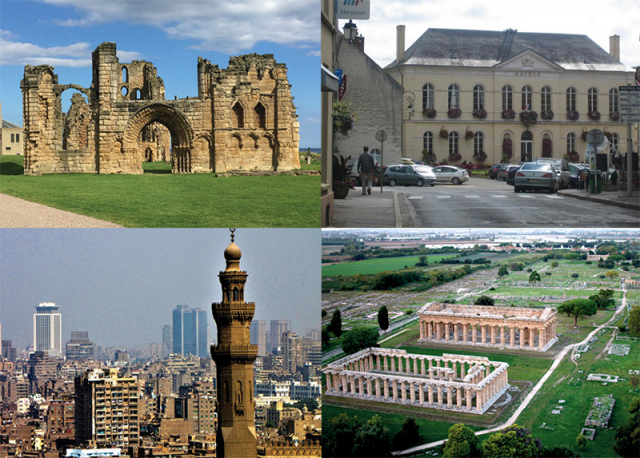 Tynemouth Priory; Montreuil-sur-Mer; Cairo; Paestum